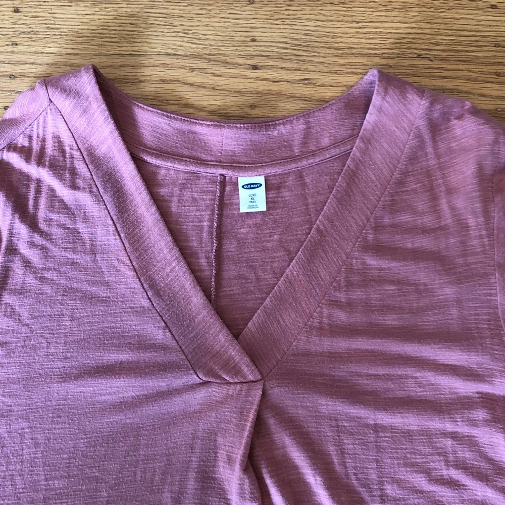 Old Navy Burnt Sienna V-Neck Short Sleeve Tunic, XL Tall - Picture 8 of 14